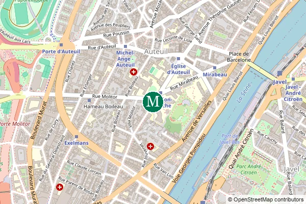 Carte de la station de métro Chardon Lagache à Paris
