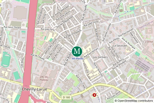 Carte de la station de métro L'Haÿ-les-Roses à Paris