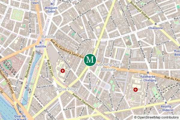 Carte de la station de métro Ledru-Rollin à Paris