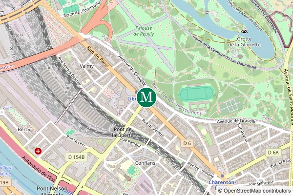 Carte de la station de métro Liberté à Paris
