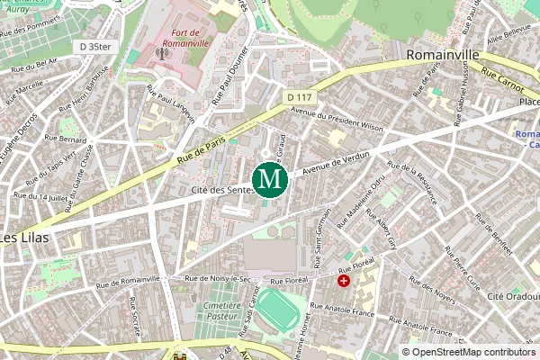Carte de la station de métro Serge Gainsbourg à Paris
